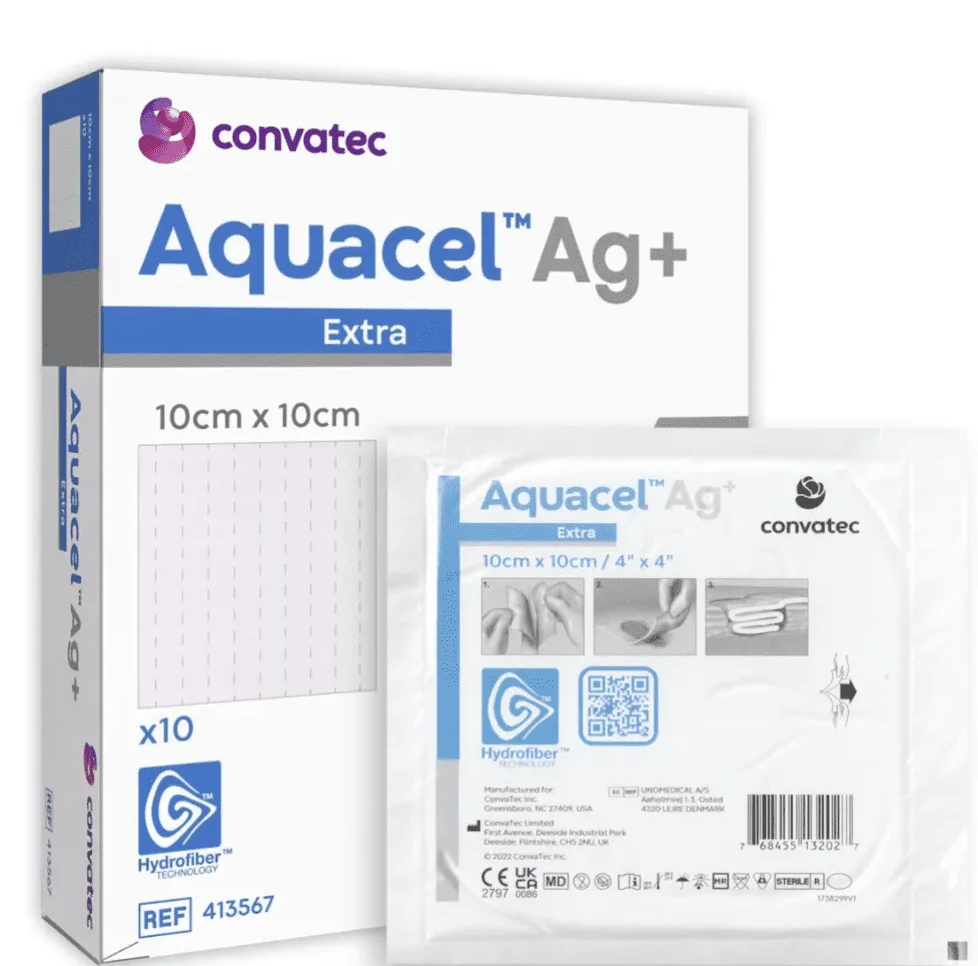 Aquacel AG Extra Ap sito De Plata De 10X10Cm Para Heridas Coinmed aquacel-ag-extra-ap-sito-de-plata-de-10x10cm-para-heridas-coinmed